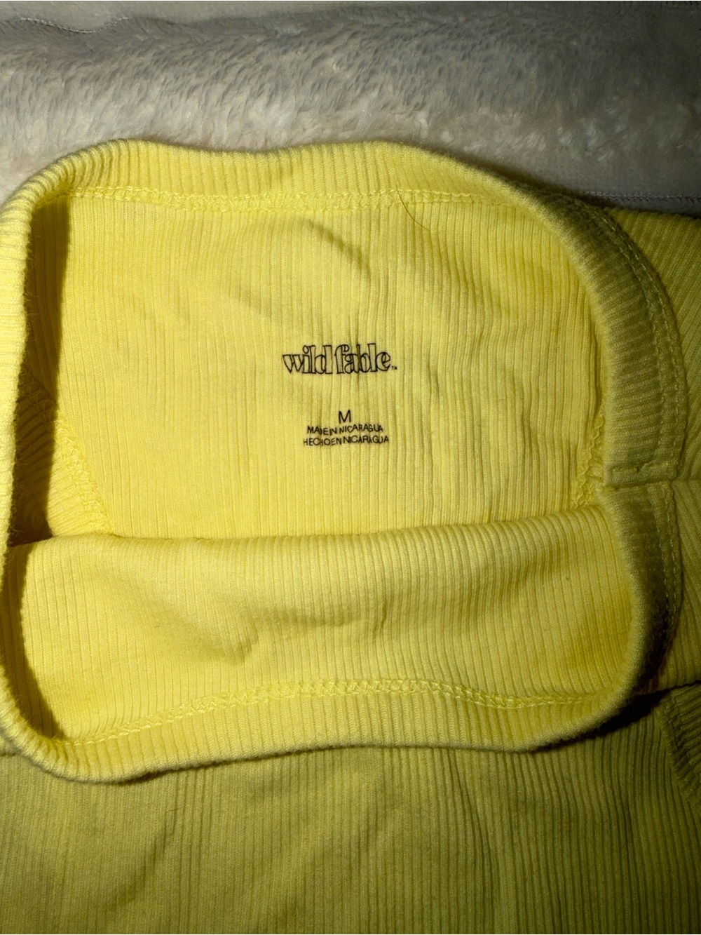 wild fable Yellow Ribbed Racerback Crop Tank - Picture 2 of 2
